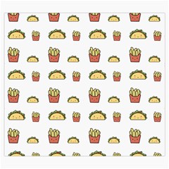 Fries Taco Pattern Fast Food Roll Up Canvas Pencil Holder (S) from ArtsNow.com Front
