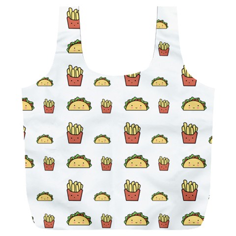 Fries Taco Pattern Fast Food Full Print Recycle Bag (XXL) from ArtsNow.com Front