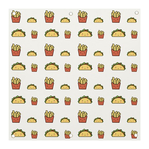 Fries Taco Pattern Fast Food Banner and Sign 3  x 3  from ArtsNow.com Front