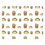 Fries Taco Pattern Fast Food Premium Plush Fleece Blanket (Large)