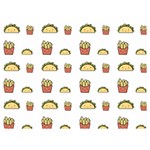Fries Taco Pattern Fast Food Premium Plush Fleece Blanket (Extra Small)