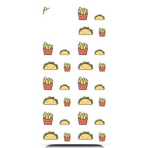 Fries Taco Pattern Fast Food iPhone 14 Pro Max Black UV Print Case from ArtsNow.com Front