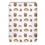 Fries Taco Pattern Fast Food Rectangular Glass Fridge Magnet (4 pack)