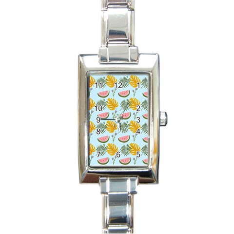 Summer Pattern Texture Vibes Rectangle Italian Charm Watch from ArtsNow.com Front