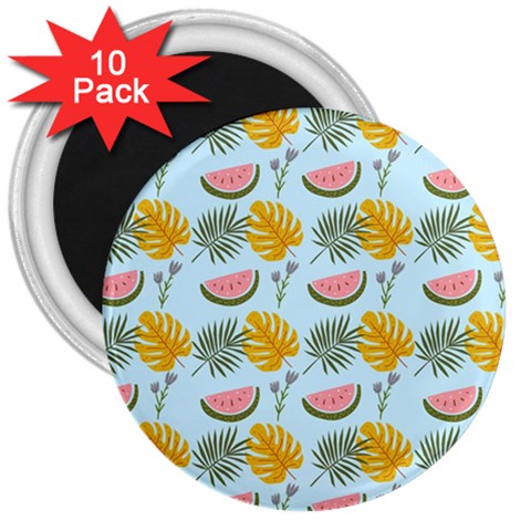 Summer Pattern Texture Vibes 3  Magnets (10 pack)  from ArtsNow.com Front