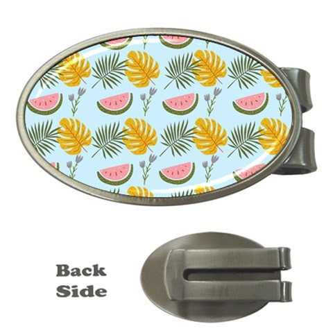 Summer Pattern Texture Vibes Money Clips (Oval)  from ArtsNow.com Front