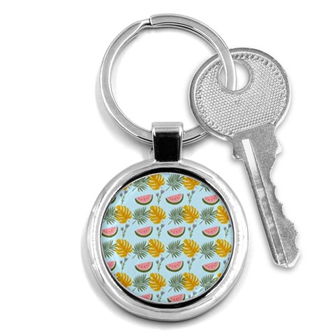 Summer Pattern Texture Vibes Key Chain (Round) from ArtsNow.com Front