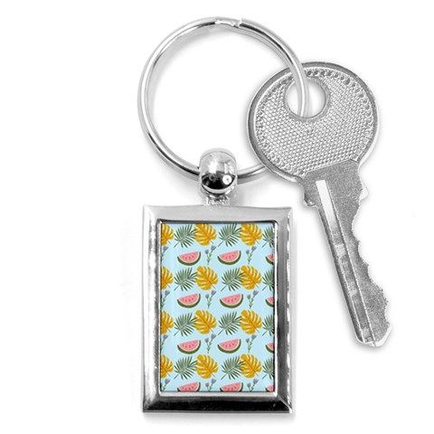 Summer Pattern Texture Vibes Key Chain (Rectangle) from ArtsNow.com Front