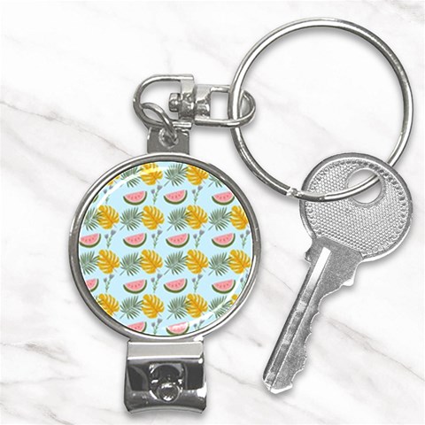 Summer Pattern Texture Vibes Nail Clippers Key Chain from ArtsNow.com Front