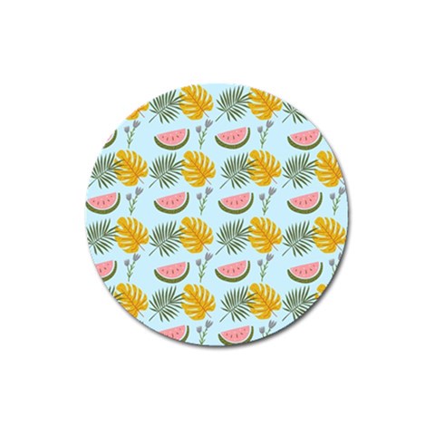 Summer Pattern Texture Vibes Magnet 3  (Round) from ArtsNow.com Front