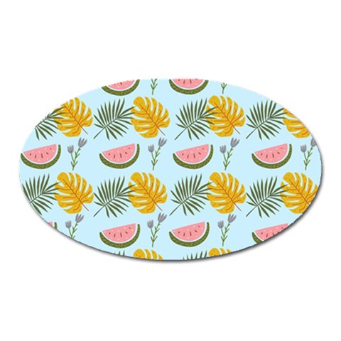 Summer Pattern Texture Vibes Oval Magnet from ArtsNow.com Front