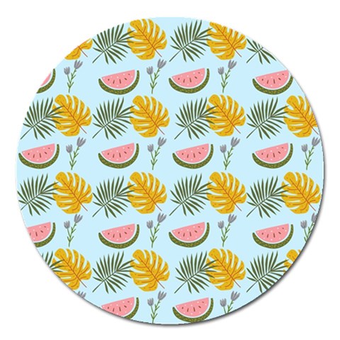 Summer Pattern Texture Vibes Magnet 5  (Round) from ArtsNow.com Front