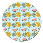 Summer Pattern Texture Vibes Magnet 5  (Round)