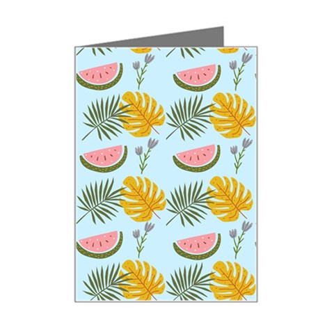 Summer Pattern Texture Vibes Mini Greeting Card from ArtsNow.com Left