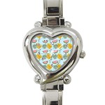 Summer Pattern Texture Vibes Heart Italian Charm Watch