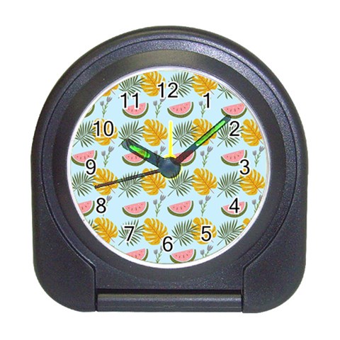 Summer Pattern Texture Vibes Travel Alarm Clock from ArtsNow.com Front