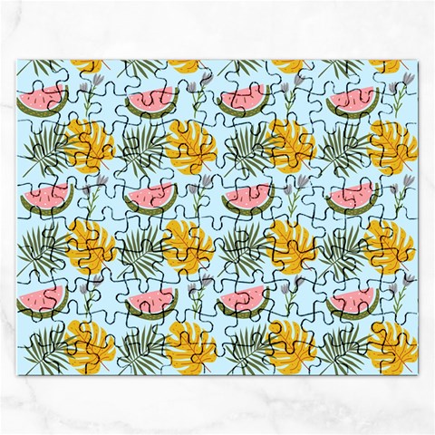 Summer Pattern Texture Vibes Rectangular Jigsaw Puzzl from ArtsNow.com Front