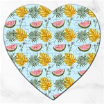 Summer Pattern Texture Vibes Jigsaw Puzzle (Heart)