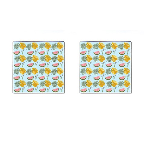 Summer Pattern Texture Vibes Cufflinks (Square) from ArtsNow.com Front(Pair)