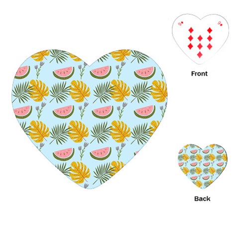 Summer Pattern Texture Vibes Playing Cards Single Design (Heart) from ArtsNow.com Front
