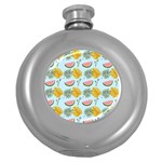 Summer Pattern Texture Vibes Round Hip Flask (5 oz)