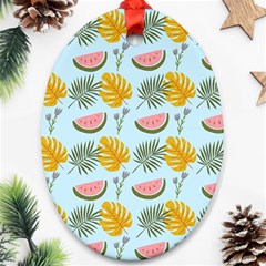 Summer Pattern Texture Vibes Oval Ornament (Two Sides) from ArtsNow.com Back