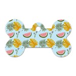 Summer Pattern Texture Vibes Dog Tag Bone (Two Sides)