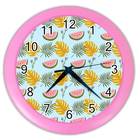 Summer Pattern Texture Vibes Color Wall Clock from ArtsNow.com Front
