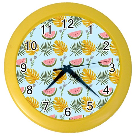 Summer Pattern Texture Vibes Color Wall Clock from ArtsNow.com Front