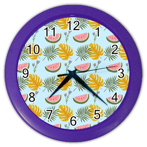 Summer Pattern Texture Vibes Color Wall Clock from ArtsNow.com Front