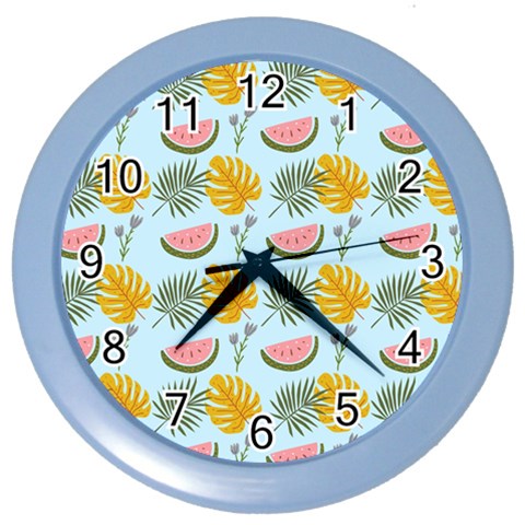 Summer Pattern Texture Vibes Color Wall Clock from ArtsNow.com Front