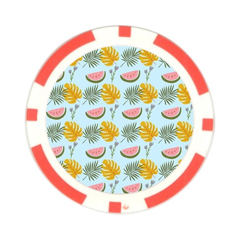 Summer Pattern Texture Vibes Poker Chip Card Guard from ArtsNow.com Front