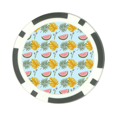 Summer Pattern Texture Vibes Poker Chip Card Guard (10 pack) from ArtsNow.com Front