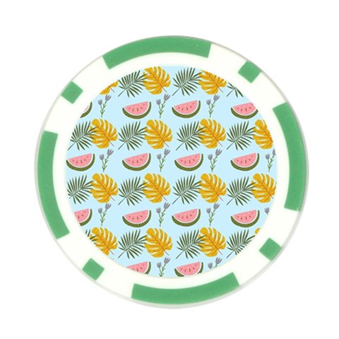Summer Pattern Texture Vibes Poker Chip Card Guard (10 pack) from ArtsNow.com Front