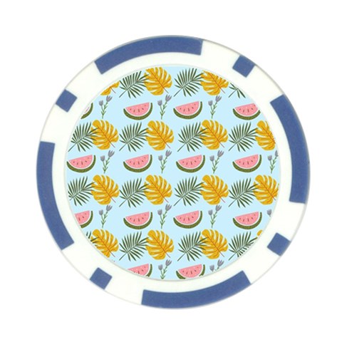 Summer Pattern Texture Vibes Poker Chip Card Guard (10 pack) from ArtsNow.com Front