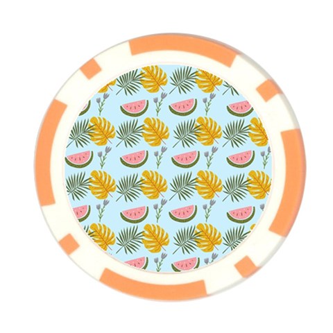 Summer Pattern Texture Vibes Poker Chip Card Guard (10 pack) from ArtsNow.com Front