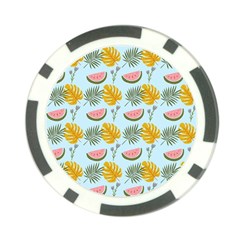 Summer Pattern Texture Vibes Poker Chip Card Guard (10 pack) from ArtsNow.com Back