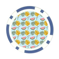 Summer Pattern Texture Vibes Poker Chip Card Guard (10 pack) from ArtsNow.com Back