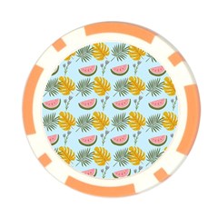 Summer Pattern Texture Vibes Poker Chip Card Guard (10 pack) from ArtsNow.com Back
