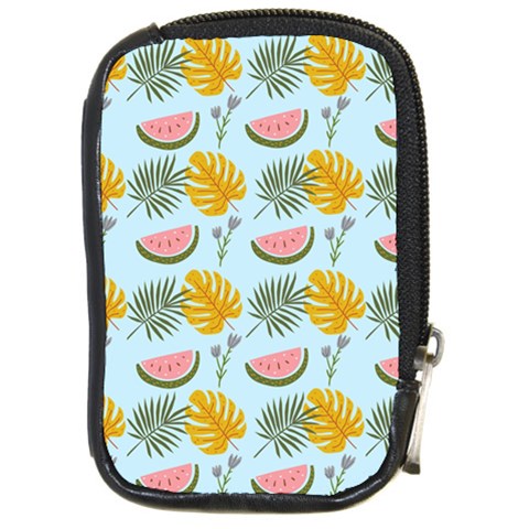Summer Pattern Texture Vibes Compact Camera Leather Case from ArtsNow.com Front