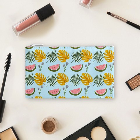 Summer Pattern Texture Vibes Cosmetic Bag (Small) from ArtsNow.com Front