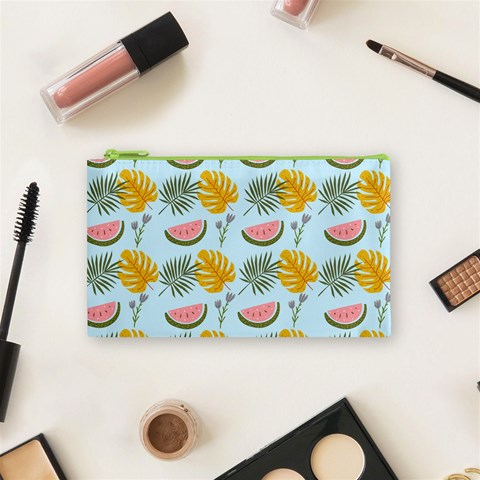 Summer Pattern Texture Vibes Cosmetic Bag (Small) from ArtsNow.com Front