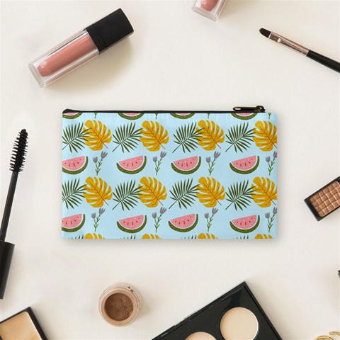Summer Pattern Texture Vibes Cosmetic Bag (Small) from ArtsNow.com Back