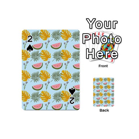 Summer Pattern Texture Vibes Playing Cards 54 Designs (Mini) from ArtsNow.com Front - Spade2