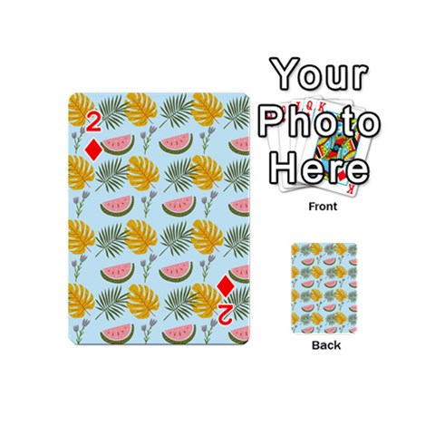 Summer Pattern Texture Vibes Playing Cards 54 Designs (Mini) from ArtsNow.com Front - Diamond2