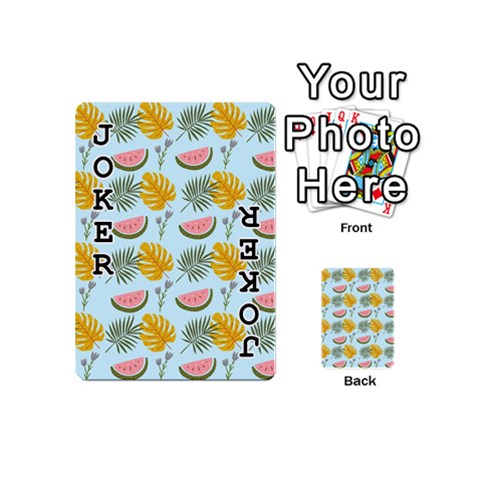 Summer Pattern Texture Vibes Playing Cards 54 Designs (Mini) from ArtsNow.com Front - Joker1