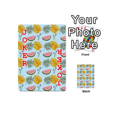 Summer Pattern Texture Vibes Playing Cards 54 Designs (Mini) from ArtsNow.com Front - Joker2