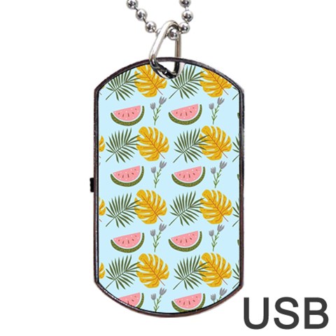 Summer Pattern Texture Vibes Dog Tag USB Flash (Two Sides) from ArtsNow.com Front
