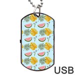 Summer Pattern Texture Vibes Dog Tag USB Flash (Two Sides)