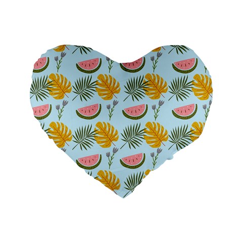 Summer Pattern Texture Vibes Standard 16  Premium Heart Shape Cushions from ArtsNow.com Front